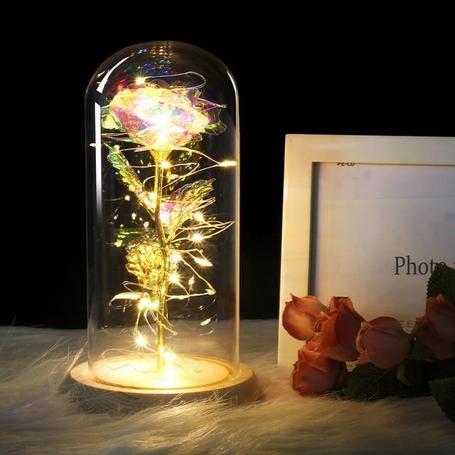 Gold Plated Dome LED Roses